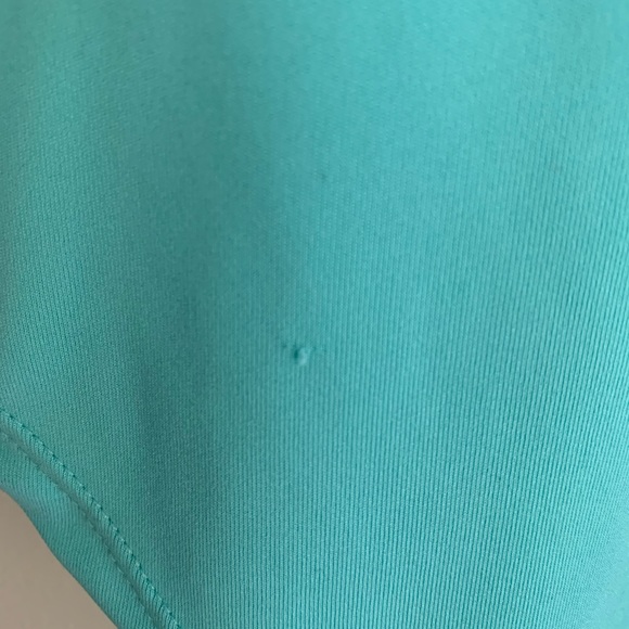 Victoria’s Secret PINK block letter teal and white racer back tank top XS - Picture 4 of 6